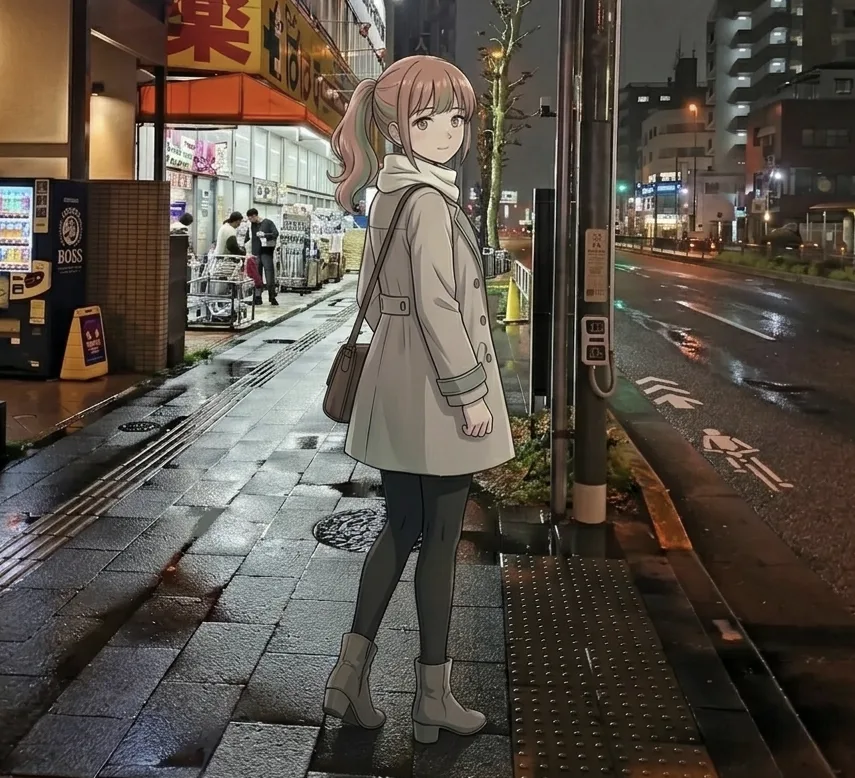 キャラクターを合成した後の写真